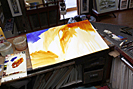 Click for interactive time-lapse haute conduite watercolor in progress.